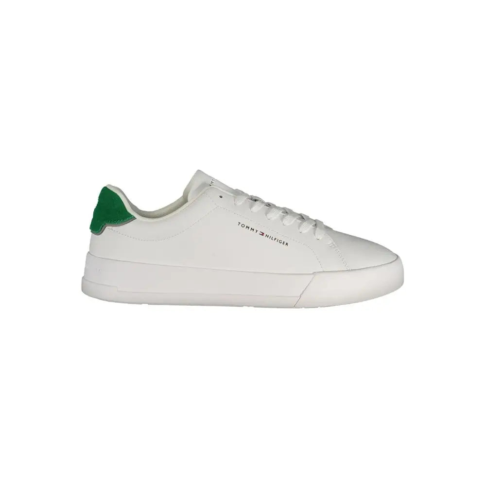 Tommy Hilfiger White Polyurethane Men Sneaker - Sneakers