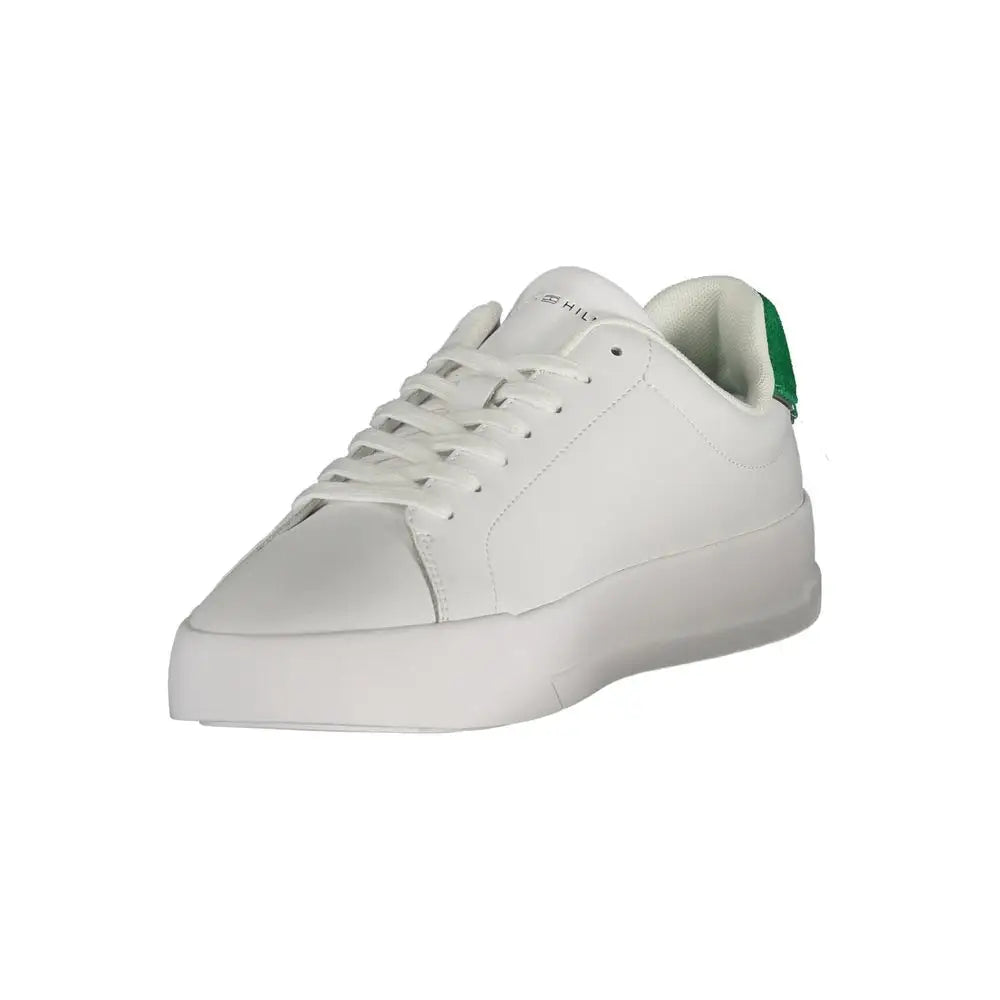 Tommy Hilfiger White Polyurethane Men Sneaker - Sneakers