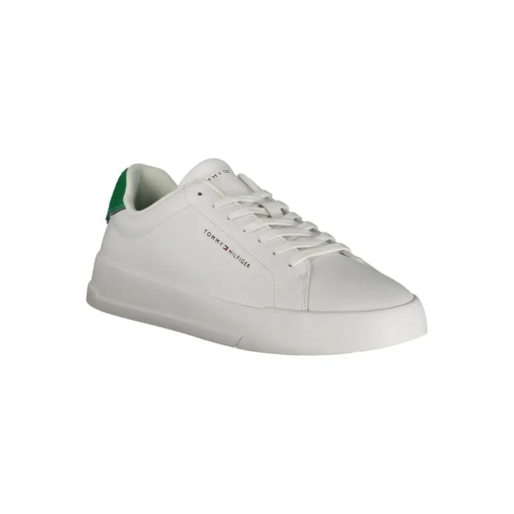 Tommy Hilfiger White Polyurethane Men Sneaker - Sneakers