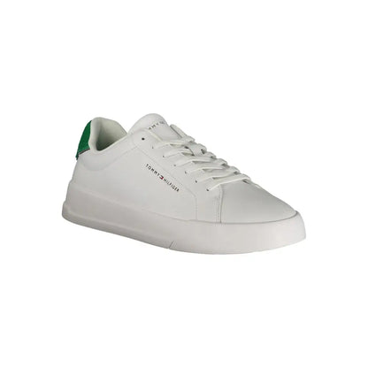 Tommy Hilfiger White Polyurethane Men Sneaker - Sneakers