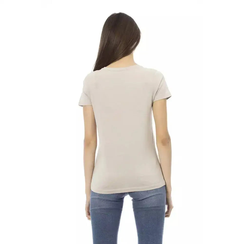Trussardi Action Beige Cotton Women T-Shirt