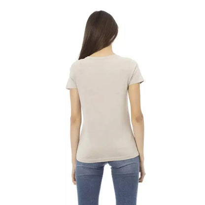 Trussardi Action Beige Cotton Women T-Shirt