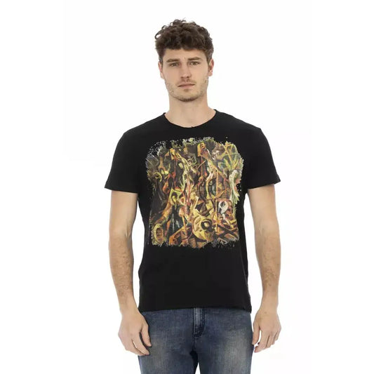 Trussardi Action Black Cotton Men T-Shirt