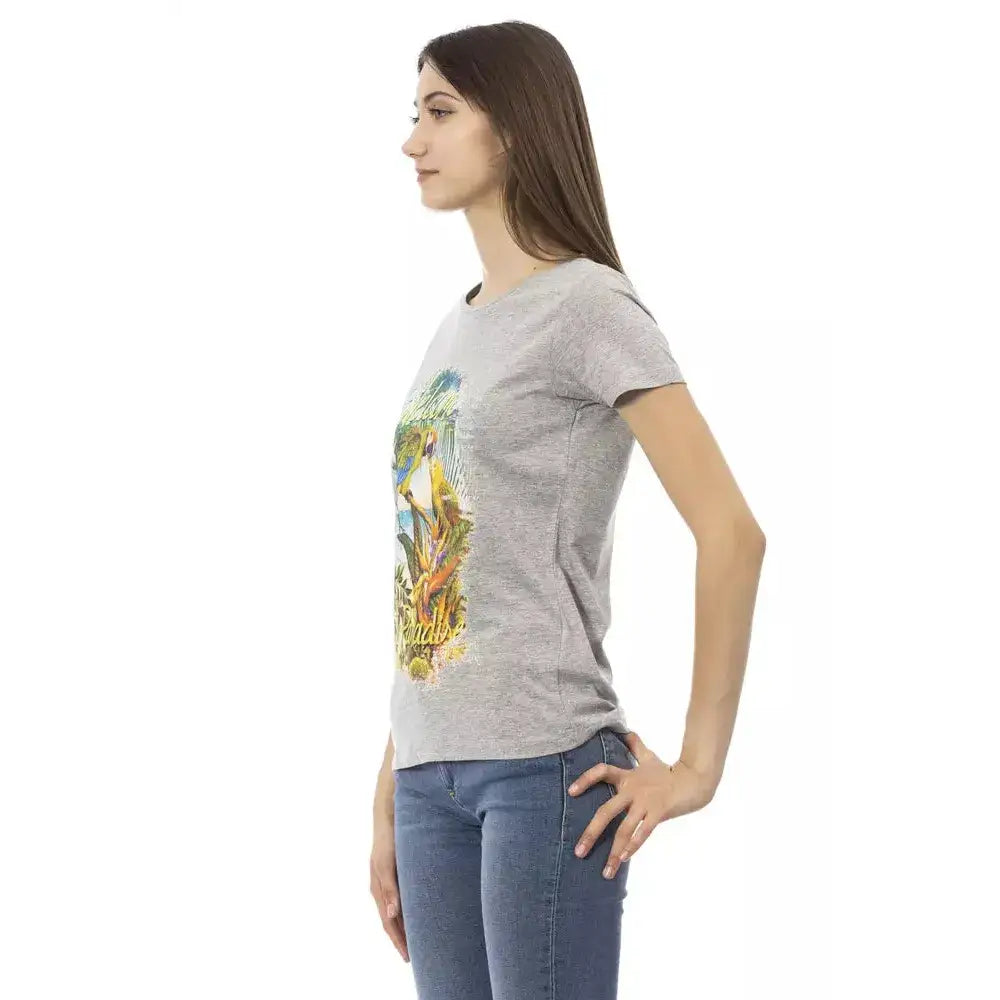 Trussardi Action Gray Cotton Women T-Shirt