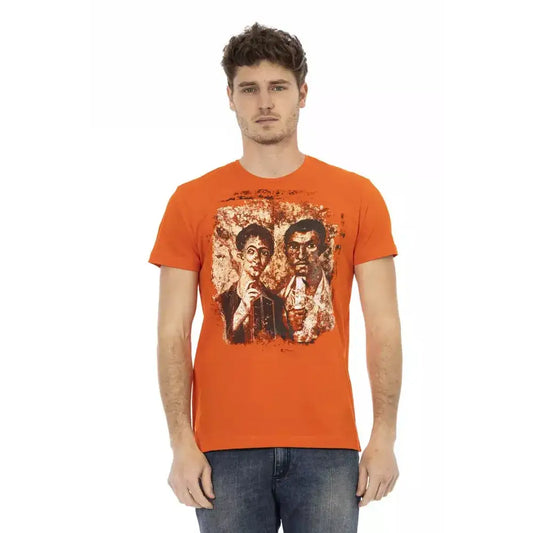 Trussardi Action Orange Cotton Men T-Shirt