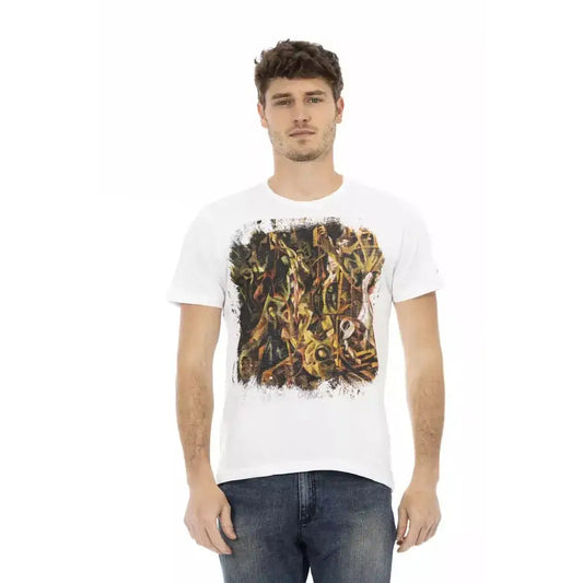 Trussardi Action White Cotton Men T-Shirt