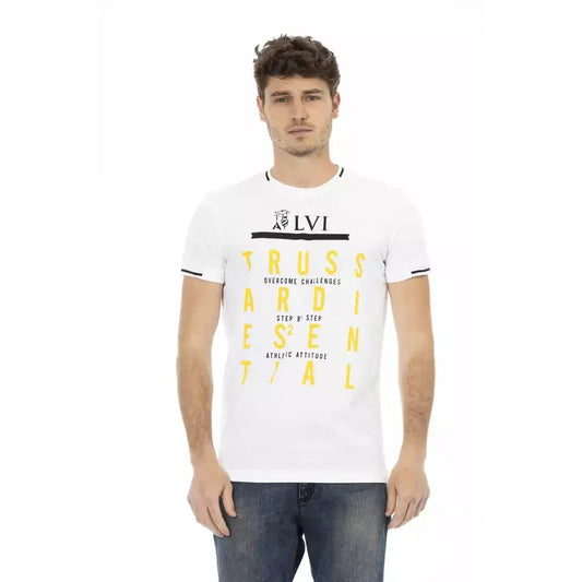 Trussardi Action White Cotton Men T-Shirt