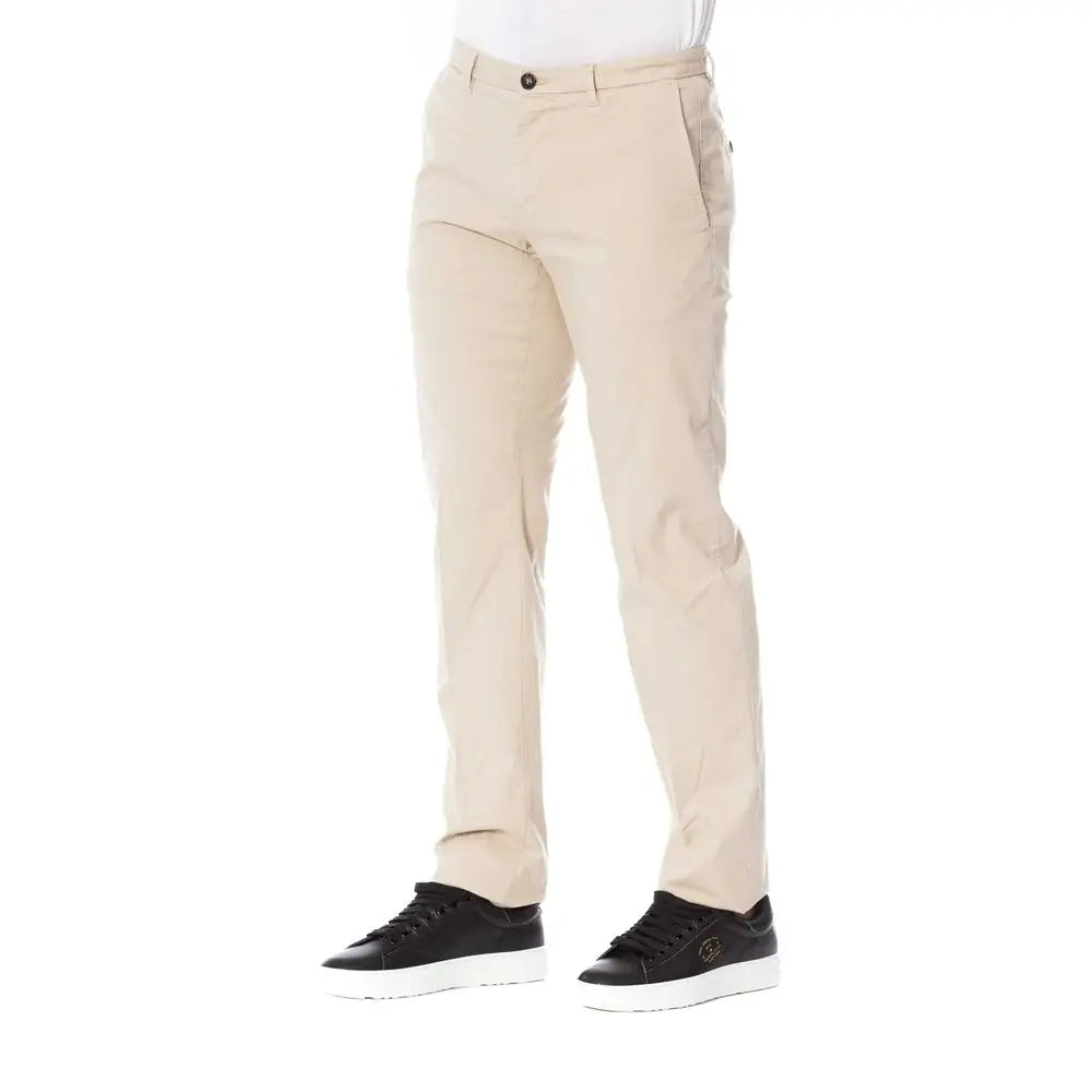 Trussardi Beige Cotton Men Trouser - IT52/XL - Bukser