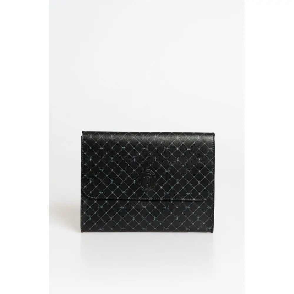 Trussardi Black Polyester Men Clutch