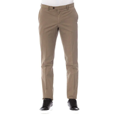 Trussardi Brown Cotton Men Trouser - Bukser