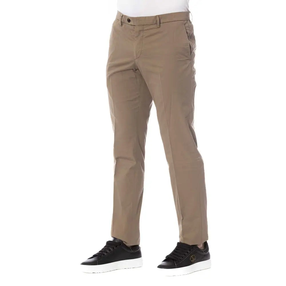 Trussardi Brown Cotton Men Trouser - Bukser