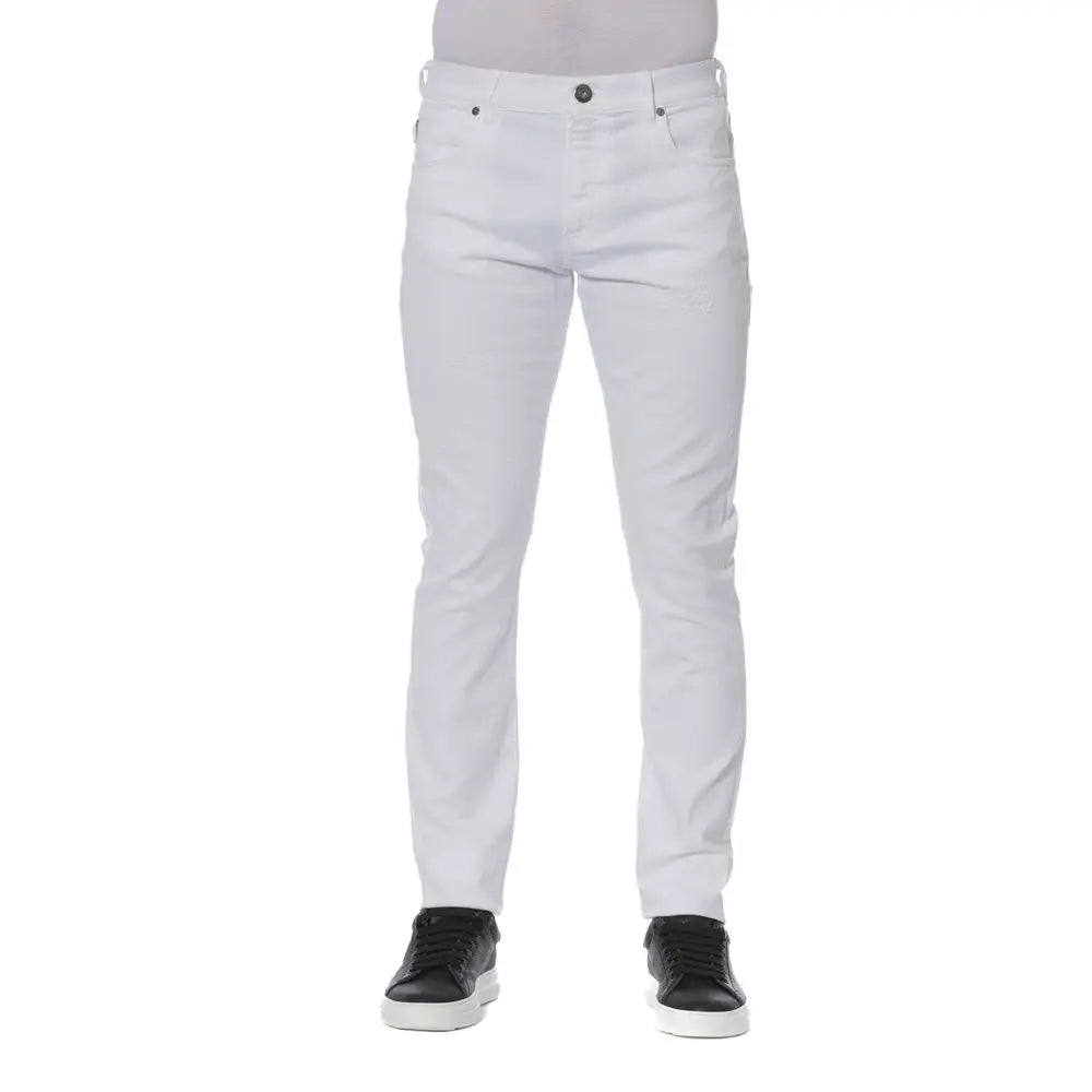 Trussardi Jeans White Cotton Men Jeans - Jeans
