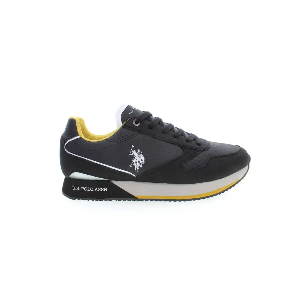 Sorte U.S. Polo Assn. polyester sneakers til mænd med sort U.S