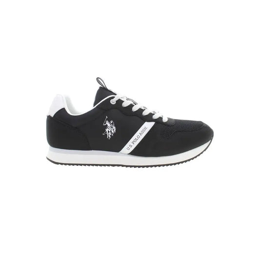 Høj kvalitet Polo Assn sorte sneakers i sort polyester