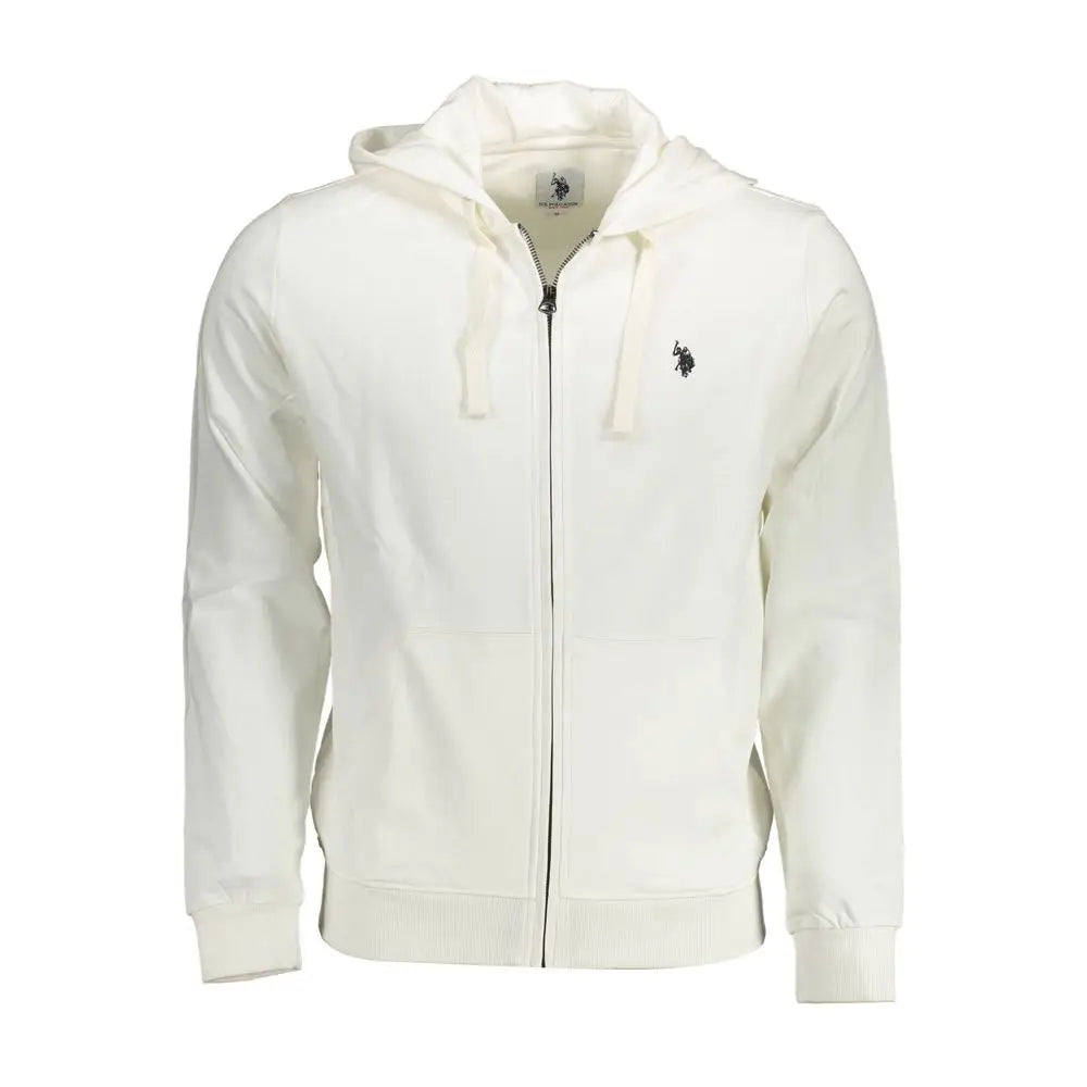 Cream-colored U.S. på U.S. Polo Assn. white cotton herresweater