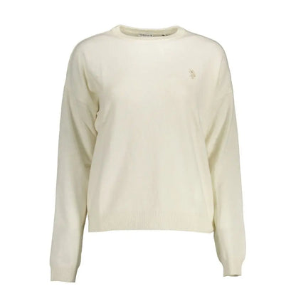U.S. POLO ASSN. White Polyamide Women’s Sweater