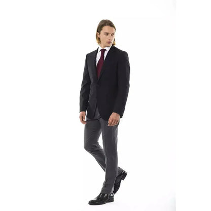 Uominitaliani Black Wool Men's Blazer