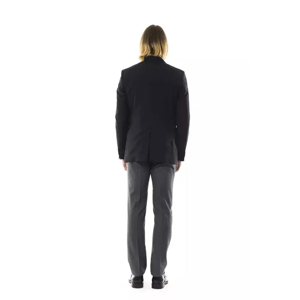 Uominitaliani Black Wool Men's Blazer