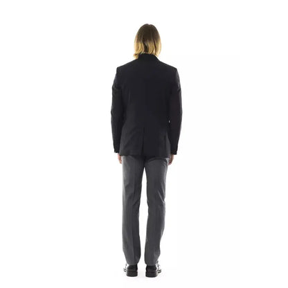 Uominitaliani Black Wool Men's Blazer