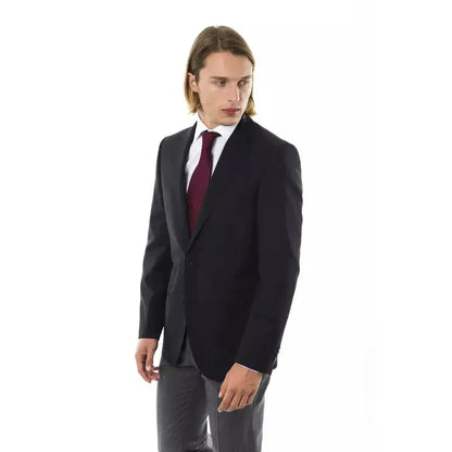 Uominitaliani Black Wool Men's Blazer