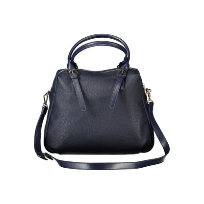 Valentino bags blå navyblå læder taske med top- og skulderrem, 100% originale