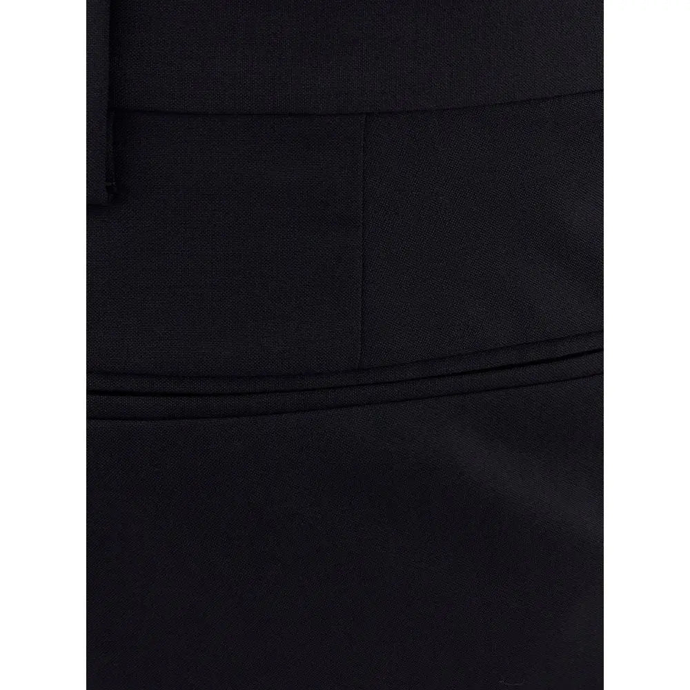 Valentino Black Wool Jeans & Pant