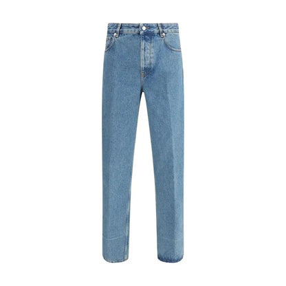 Valentino straight jeans i lysvasket denim med straight-leg snit og klassisk femlommes design