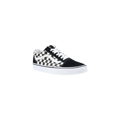 Vans black and white fabric sneakers med ternmønster