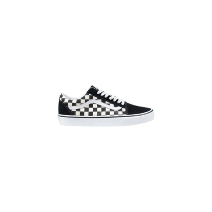 Vans black and white fabric sneakers med ternmønster