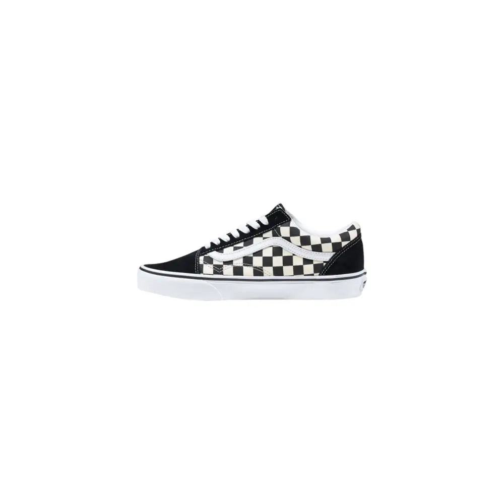 Vans black and white checkerboard Old Skool sneakers med stof