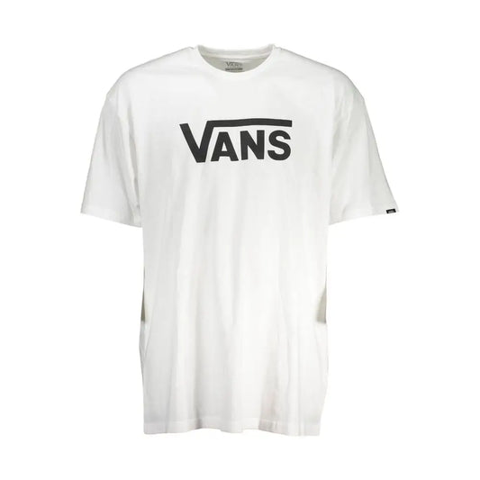 Hvid Vans bomuld herret-shirt med sort logo på brystet