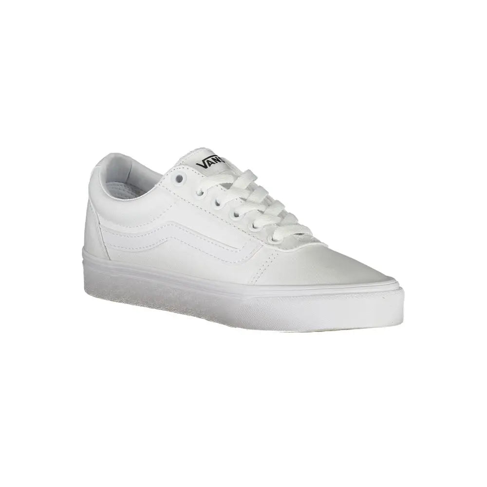 Vans hvide sneakers med klassisk gummisål og side stripe til ethvert outfit