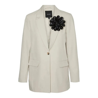 Vero Moda Beige Polyester Blazer - IT36/XXS - Blazer