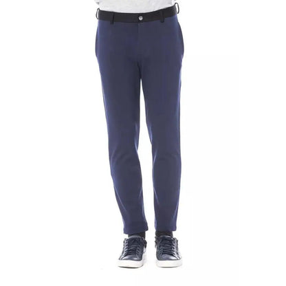 Verri Blue Viscose Men Pants