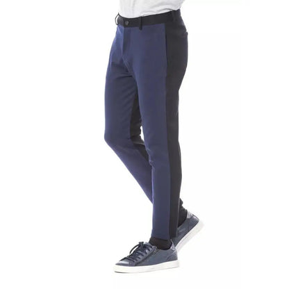 Verri Blue Viscose Men Pants