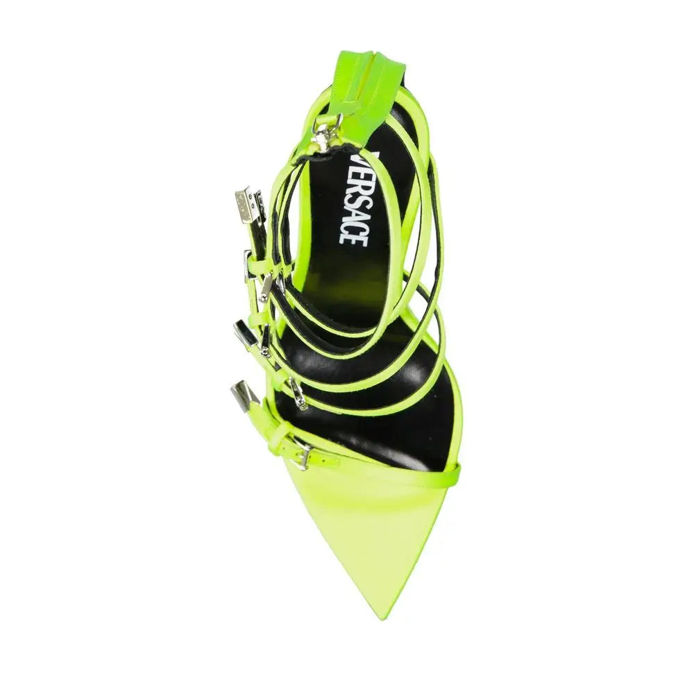 Versace Bicolor Silk Stiletto Heel Sandals - Højhælede sko