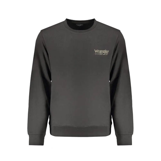 Mørk grå Wrangler sweatshirt med subtil logo, 100% originale brands